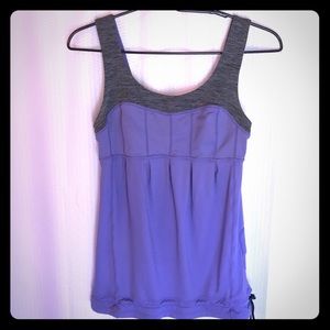 Lululemon NWOT: lilac tank w/gray trim